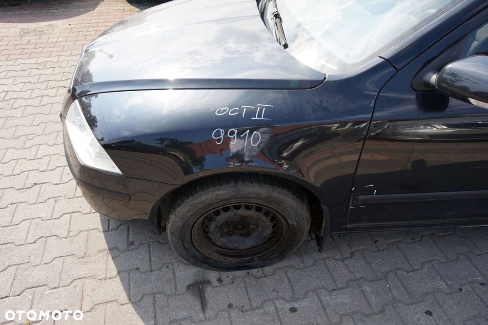 MASKA ZDERZAK BŁOTNIKI LAMPY OCTAVIA II 1Z3 9910  SKODA 2004-2008 CZARNY PRZÓD KOMPLETNY - 9