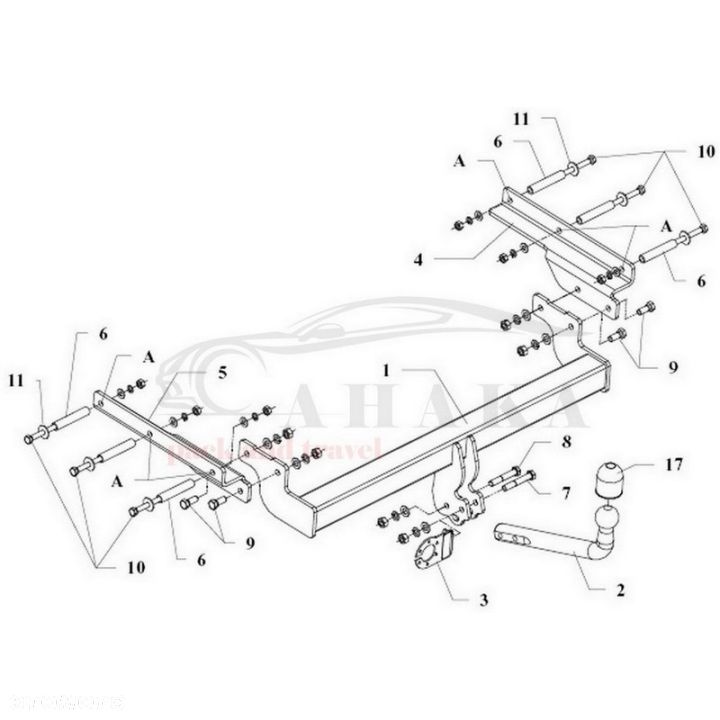 Hak Holowniczy Odkręcany Do Ford Mondeo Turnier Kombi 1996-2000 - 3