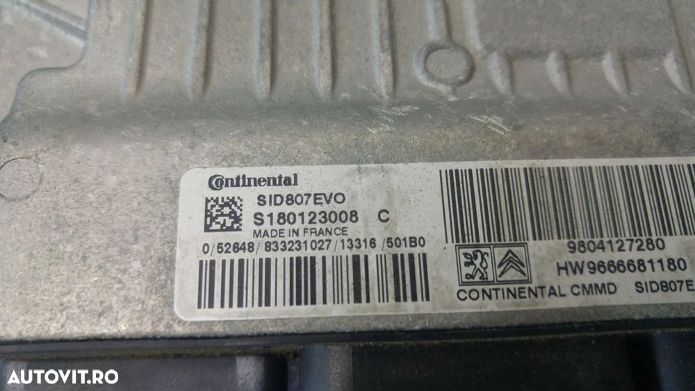 Ecu calculator motor 1.6 hdi citroen c4 2 nc 9804127280 s180123008c - 2