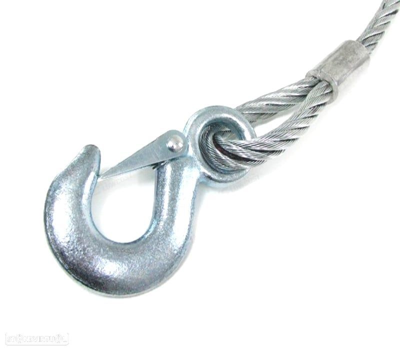 CABO DE AÇO PARA REBOQUE COM DOIS GANCHOS - 1