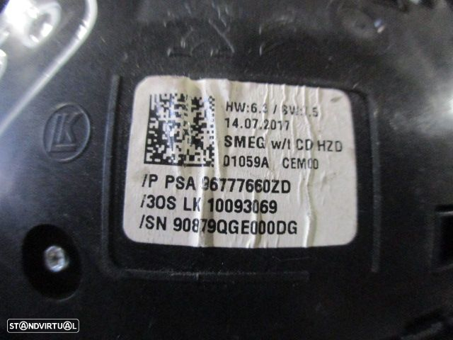 Interruptor 96777660ZD FORD B MAX 2016 1.5TDCI 95CV 5P BRANCO MULTIFUNÇÕES 4 PISCAS  PEUGEOT 308 2 BREAK SW FASE 1 2015 1.6HDI 120CV 5P PRETO - 3