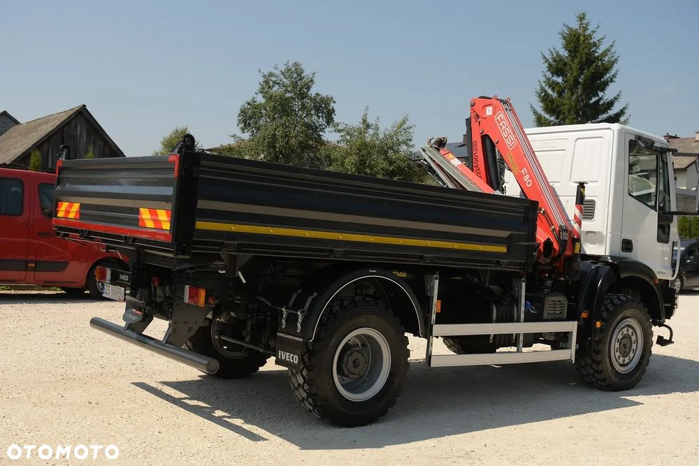 Iveco EUROCARGO 4x4 110E22 WYWROTKA 3-STRONNA+HDS FASSI F80*EURO 5 * IDEALNY STAN! - 8