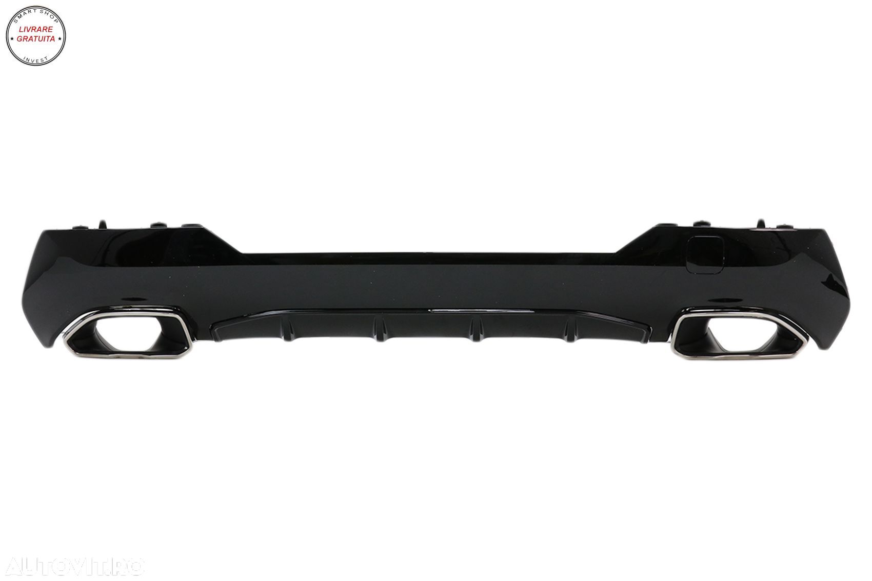 Difuzor Bara Spate cu Ornamente Evacuare Crom BMW 4 Series G22 G23 M Sport (2020-u- livrare gratuita - 1