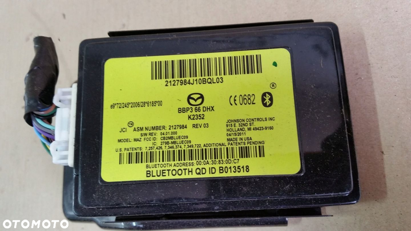 MAZDA 3 09-13 BL MODUŁ BLUETOOTH BBP366DHX - 2