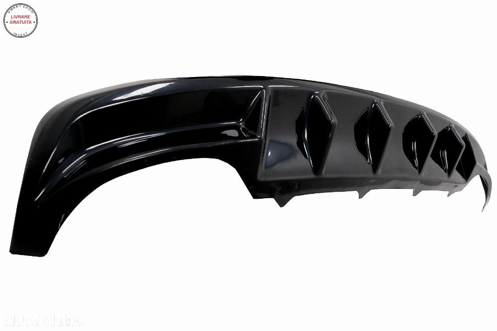Difuzor Bara Spate Skoda Octavia III Sedan Wagon (2013-2019) Negru Lucios- livrare gratuita - 13