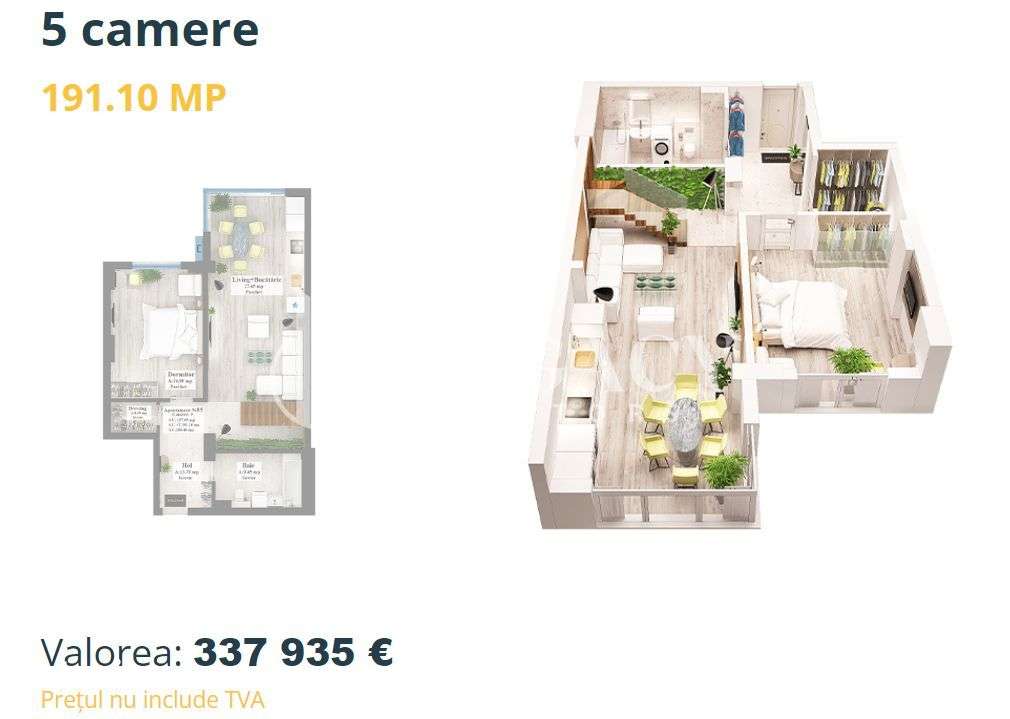 Vânzare - Penthouse zona Copou, 157.05 mp utili + 34.05 mp terasă — fotografia 1