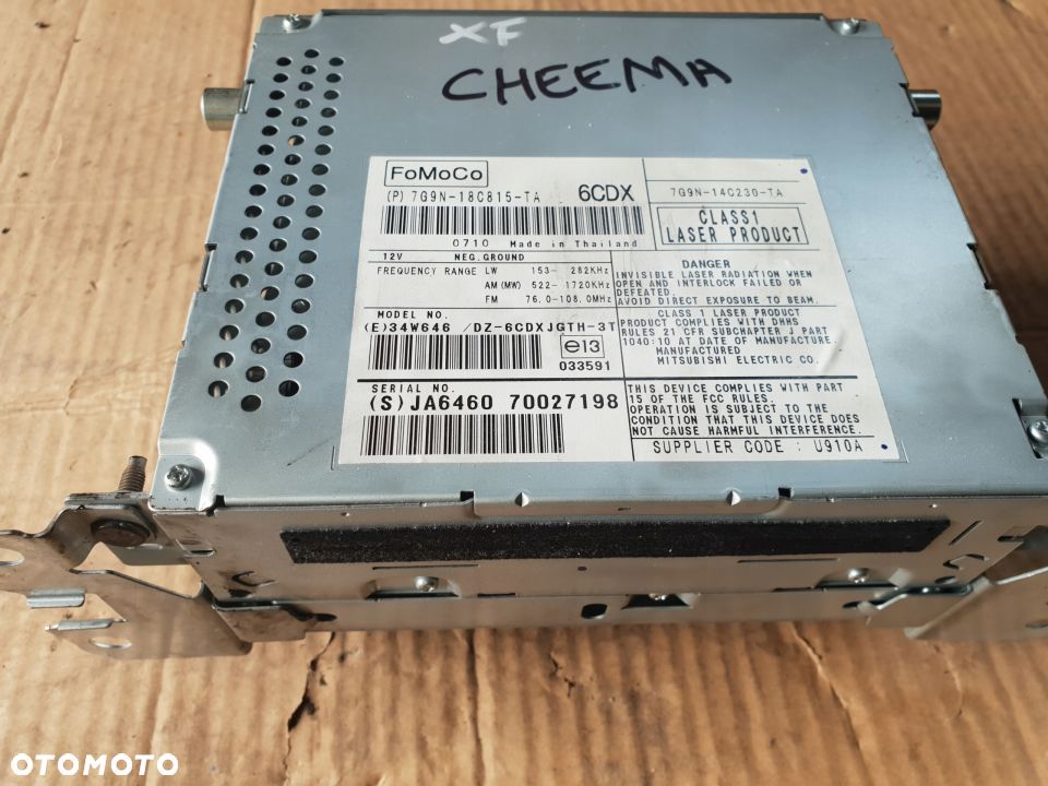 JAGUAR XF XF250 RADIO ZMIENIARKA 7G9N-18C815-TA - 1