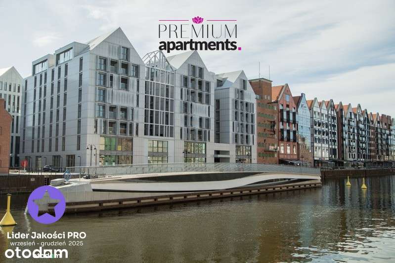 Apartament Granaria 40 m2 widok na Motławę.
