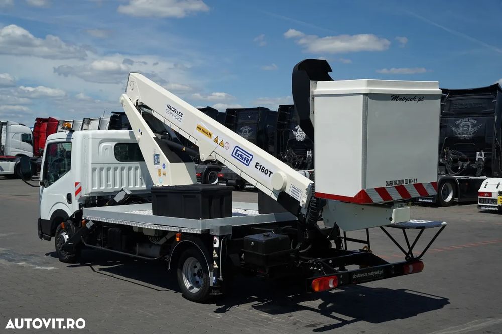 Nissan CABSTAR / BRAȚ AERIAL / ELEVATOR DE 16,2 METRI / GSR E160T / DUBLU / CAPACITATE DE RIDICARE - 200 kg / 4 STABILIZATOARE / - 11