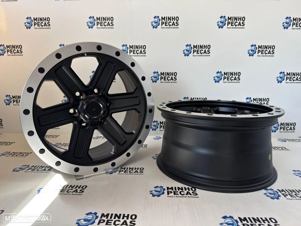 Jantes Fuel Look 4x4 em 17 (6x139.7) Preto Matt e Aba Polido - 4