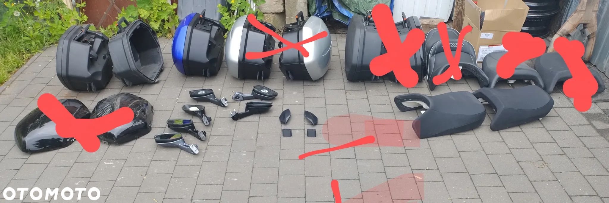 Yamaha FJR  1300 tdm mt tracer kufry siedzenie oryginał siodło bagażnik rączki szyba lusterko zaślepki szyby osłona zaślepki szyby  po 2006 r uchwyt podwyższenie lusterek zadupek - 1