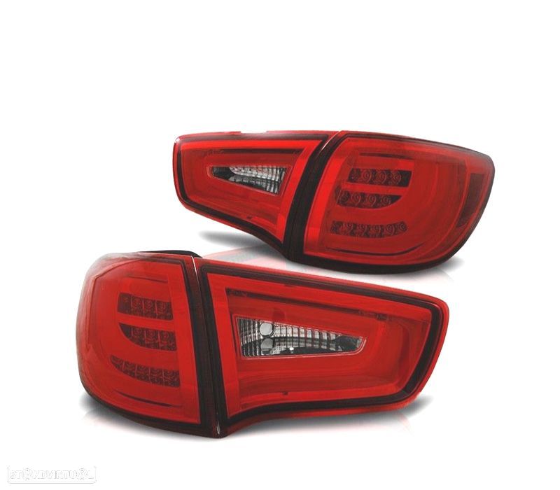 FAROLINS TRASEIROS KIA SPORTAGE 09-14 LIGHT BAR VERMELHO CROMADO - 1
