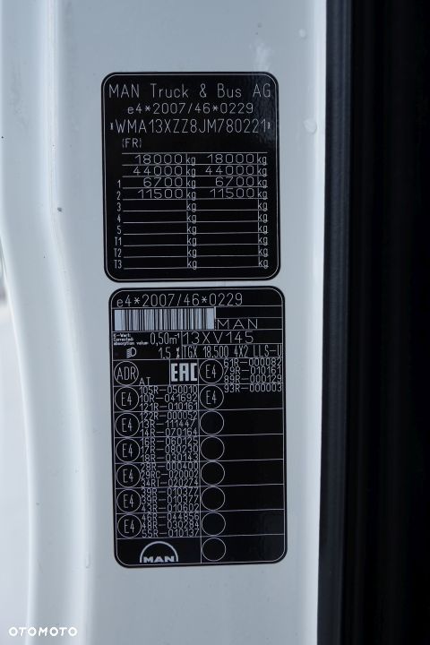 MAN TGX 18.500 EURO 6 4X2 LLS-U XLX / MEGA / AUTOMAT / RETARDER / 2 ZBIORNIKI / LODÓWKA - 33