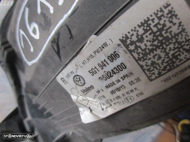 Farol 5G1941006 VW GOLF 7 5G FASE 1 2014 1.6TDI 105CV 5P CINZA RATO DRT H7 + H15 ORIGINAL - 4