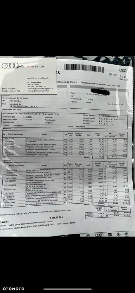 Audi RS7 Sportback 4.0 TFSI Quattro Tiptronic - 9