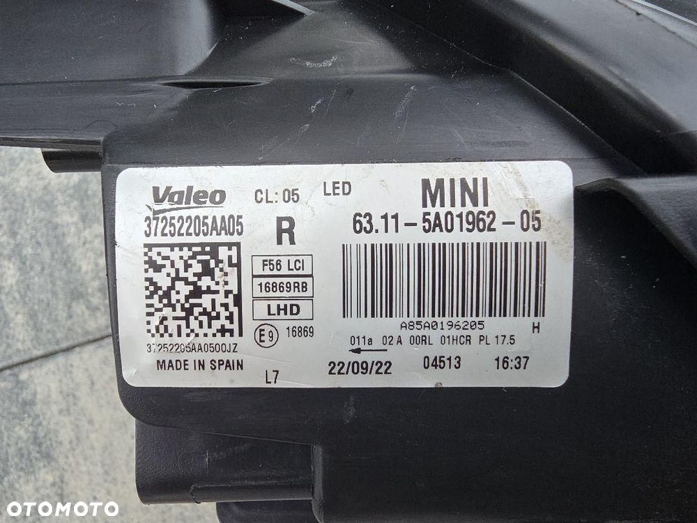 MINI F56 F55 F54 LIFT LCI Lampy Full Led 63115A0196106 63115A0196205 Czarne - 16