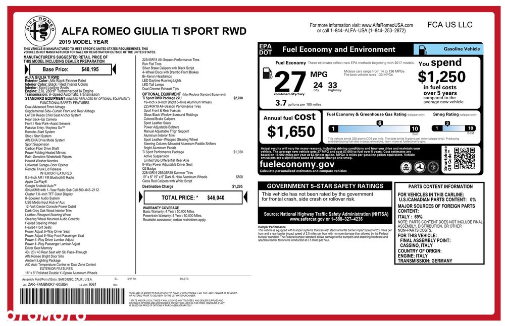 Alfa Romeo Giulia 2.0 Turbo 16V AT8 Veloce Ti - 17