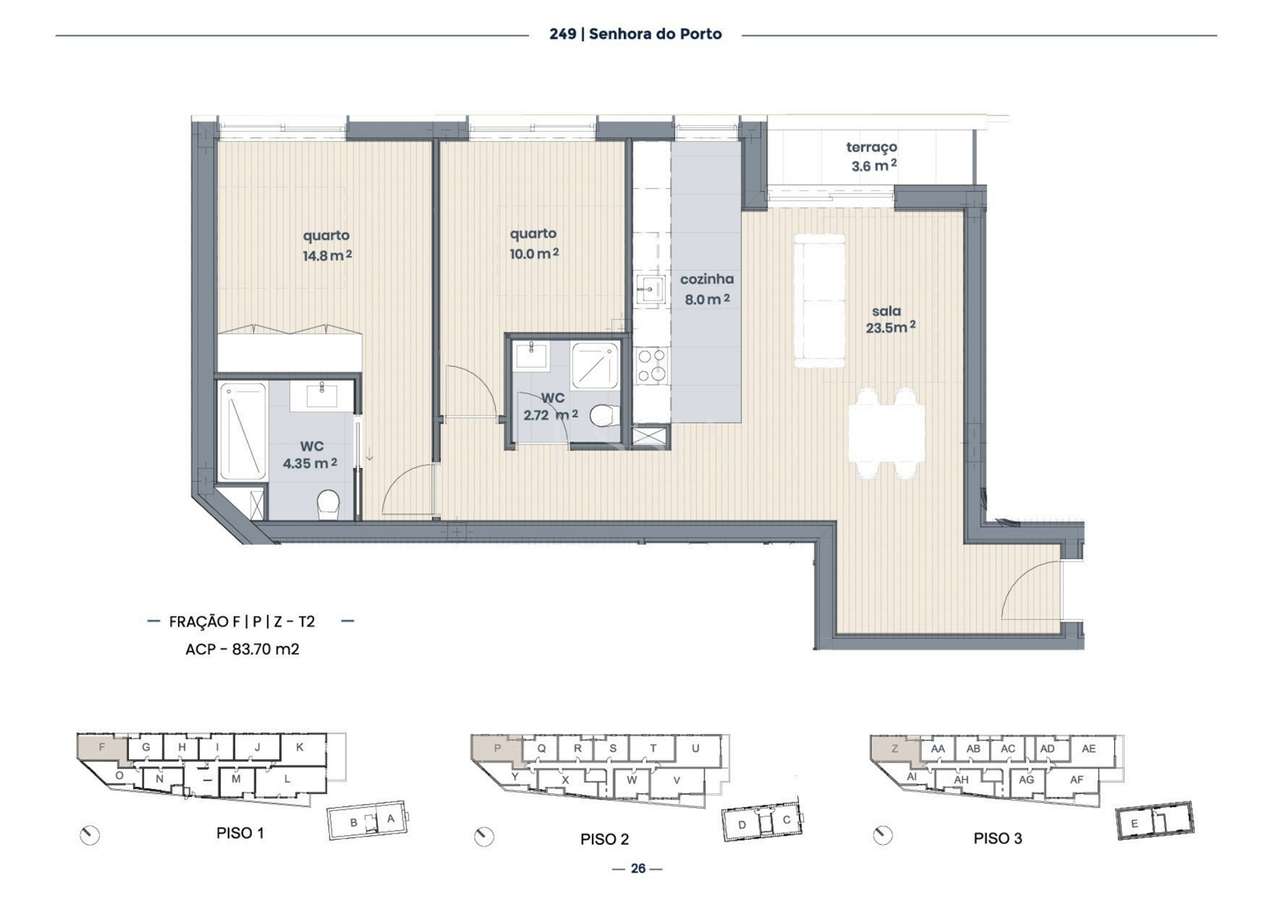 Apartamento T2 com Varanda e Garagem em Ramalde/Porto - Grande imagem: 5/9