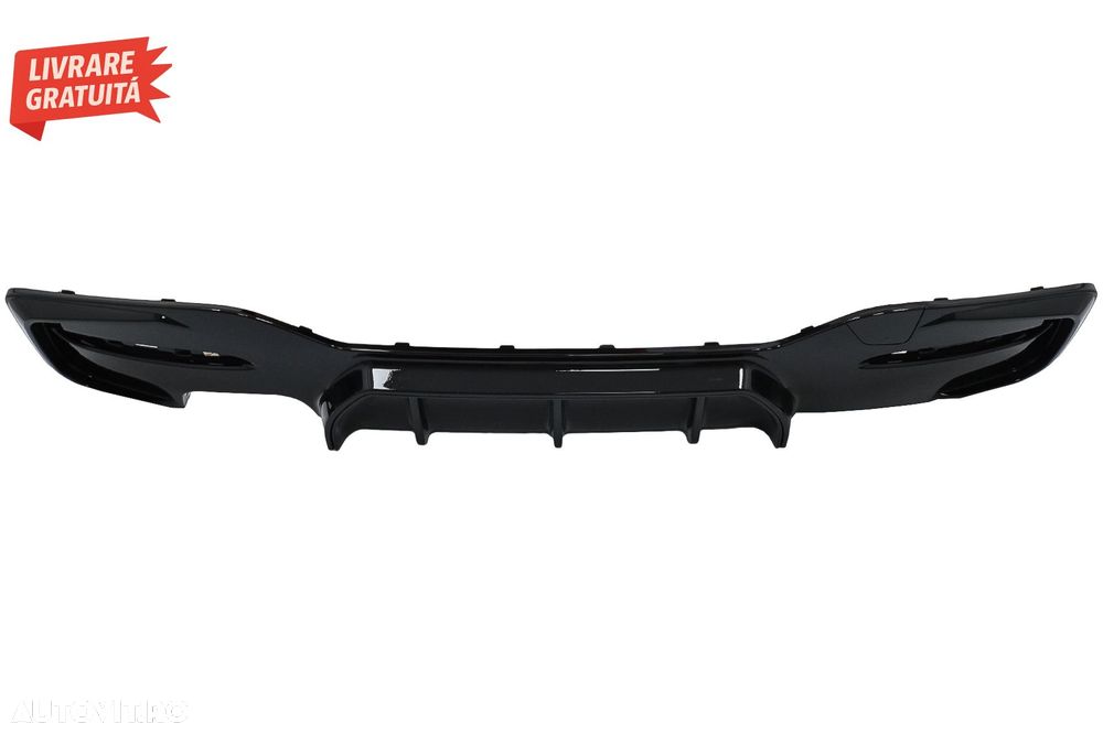 Difuzor Bara Spate Evacuare Dubla Stanga Negru Lucios BMW Seria 1 F20 F21 LCI (201- livrare gratuita - 2