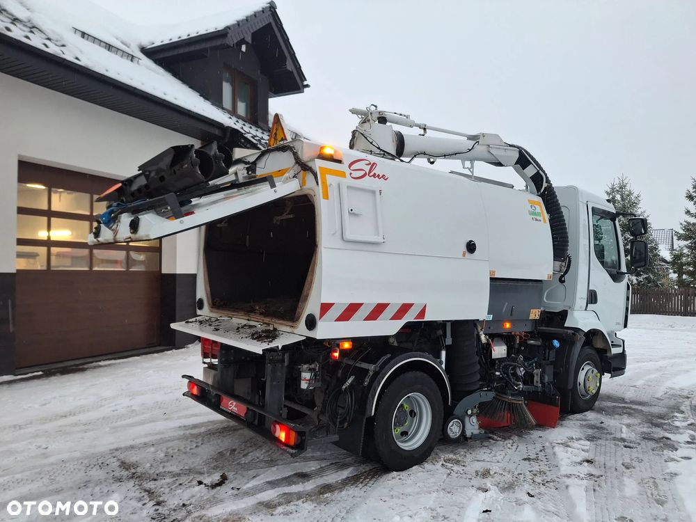 Renault Midlum 220 DXI Zamiatarka SEMAT Zoeller Johnston Szczotki L/R Obie Strony 2012r Napęd Hydrostat Euro 5 Rura Do Liści Studzienek 3873 Mth - 4