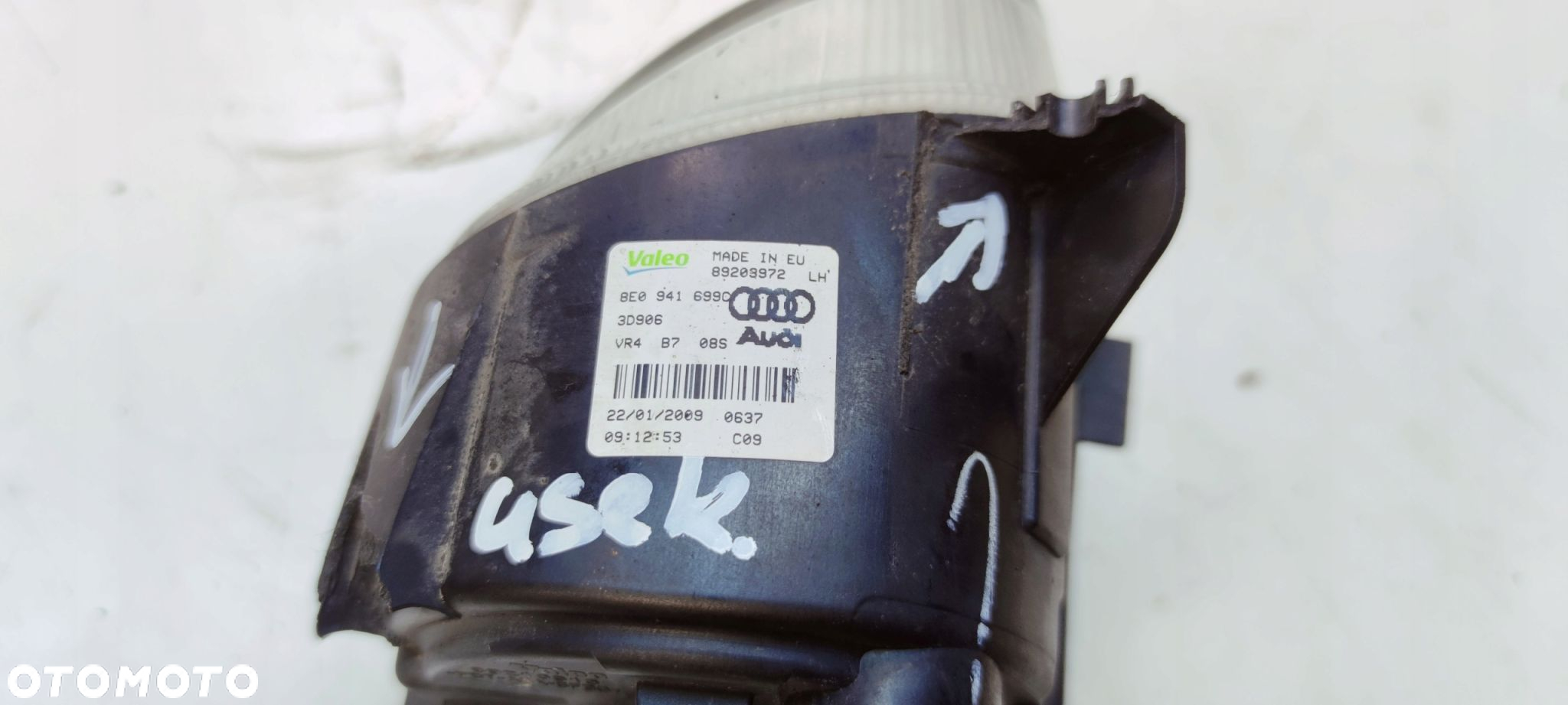 HALOGEN LEWY PRZÓD AUDI A3 8P A4 B7 8E0941699C USZKODZONY - 7
