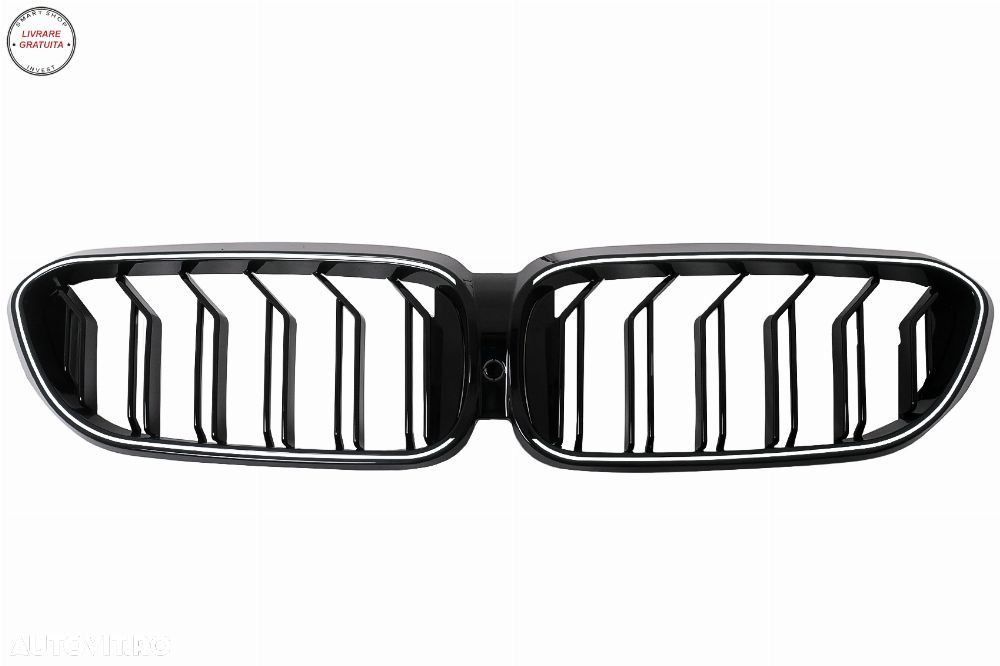 Grile Centrale cu LED BMW Seria 5 G30 G31 (2017-2019) Negru Lucios- livrare gratuita - 1