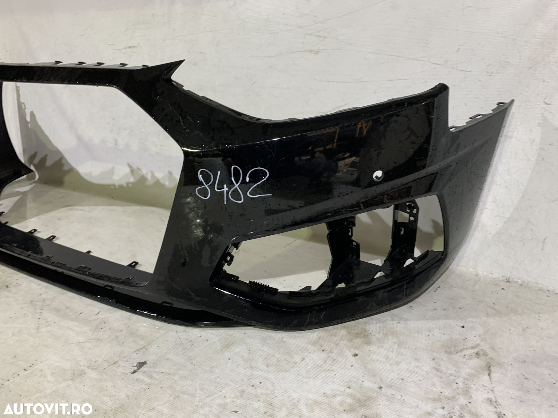 Bara fata Audi A4, B9, facelift, 2020, 2021, 2022, 2023, 2024, cod origine OE 8W0807437AH, cu gauri pentru senzori de parcare (4). - 4