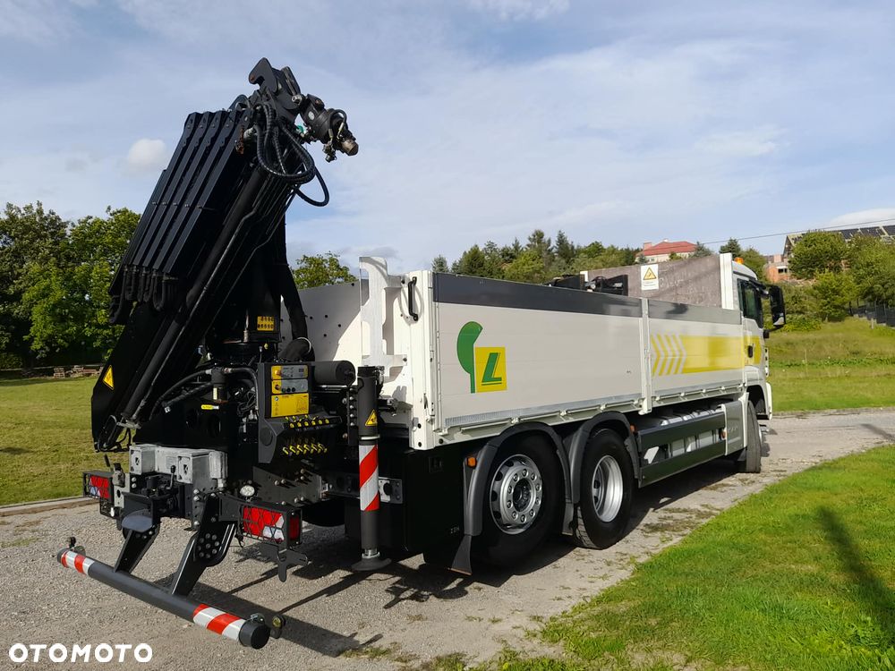 MAN TGS 26.400 6x2 oś skrętna/podnoszona HDS dzwig żuraw PALFINGER pk 19001 SLD5 SKŁADANY W " Z" 5x wysuw hydrauliczny + ROTATOR + CHWYTAK PALET + RADIO// FUL SERWIS W ASO MAN!!!! POTWIERDZONY Niski przebieg 313tys km!!!! - 16