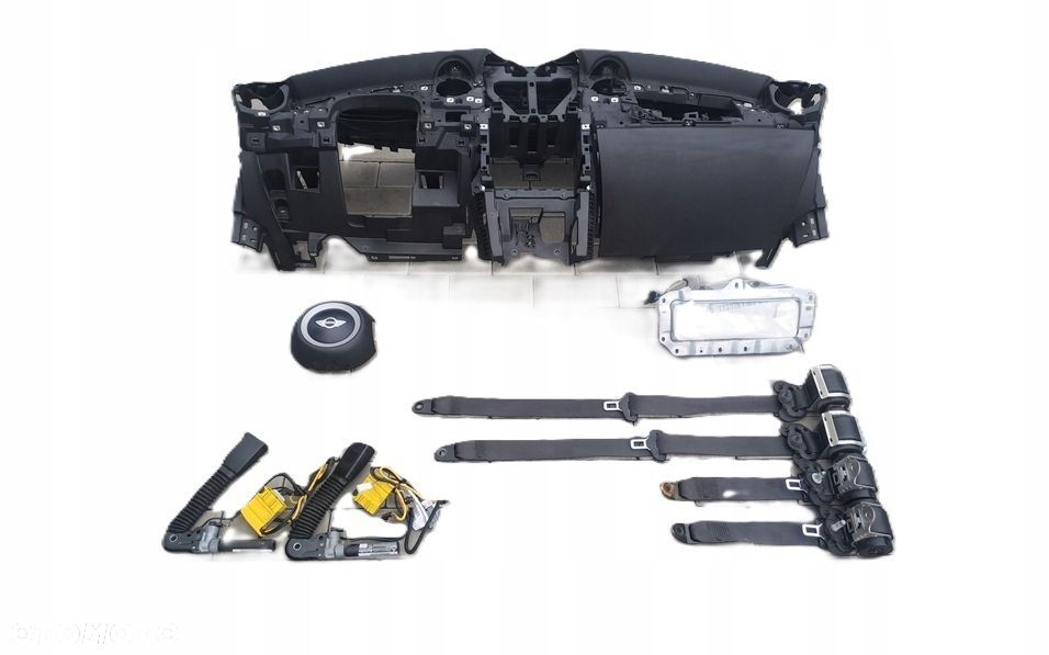 mini cooper r56 06-13r deska konsola airbag poduszki pasy oryg demontaż - 1