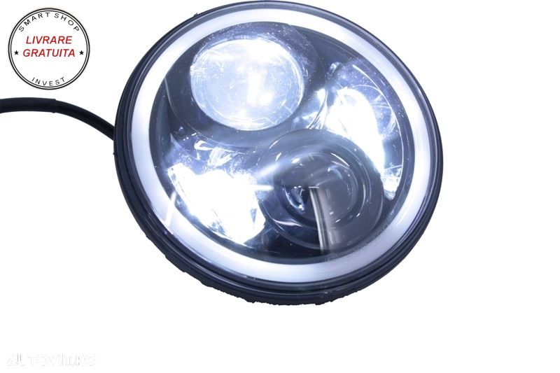 Grila Frontala cu Faruri LED CREE Angel Eye si Semnalizari compatibile cu Jeep Wra- livrare gratuita - 8