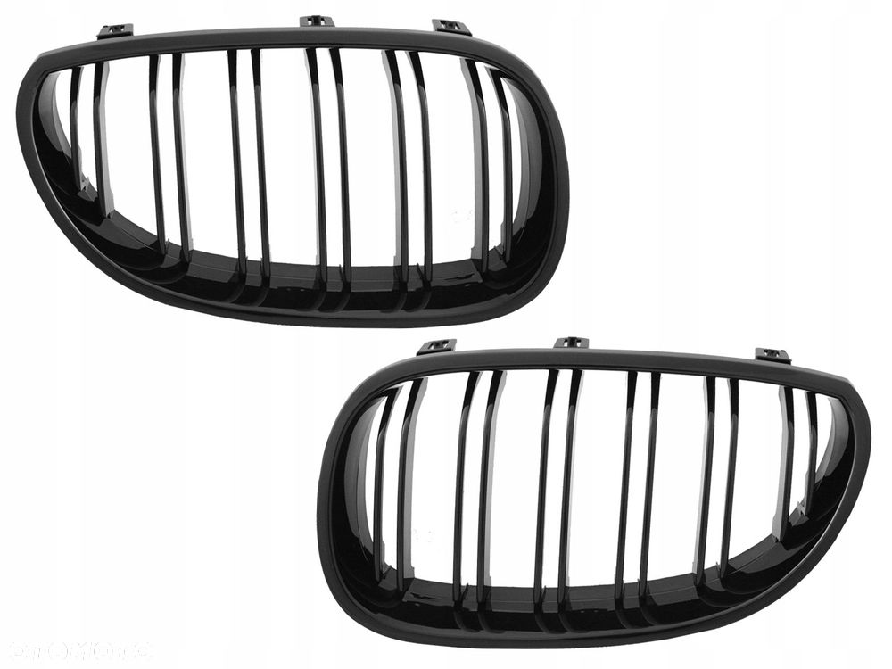 atrapa grill kratka nerki black glossy czarny połysk kpl bmw 5 e61 e60 - 1