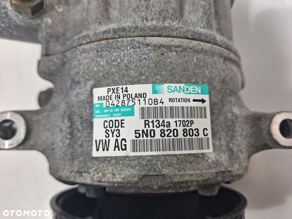 VW GOLF VI AUDI A3 8P SEAT SKODA SPRĘŻARKA KLIMATYZACJI 5N0820803C - 4