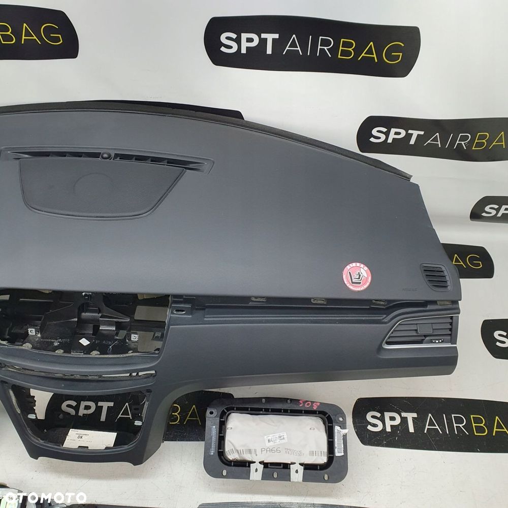 PEUGEOT 508 JBL DESKA ROZDZIELCZA KONSOLA KOKPIT PULPIT PODUSZKI AIRBAG AIR BAG PASY KIT SET - 4