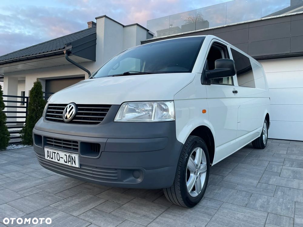 Volkswagen TRANSPORTER T5 L2H1 Długi Klima Skóry Tempomat Brygadówka Dubel Kabina - 9