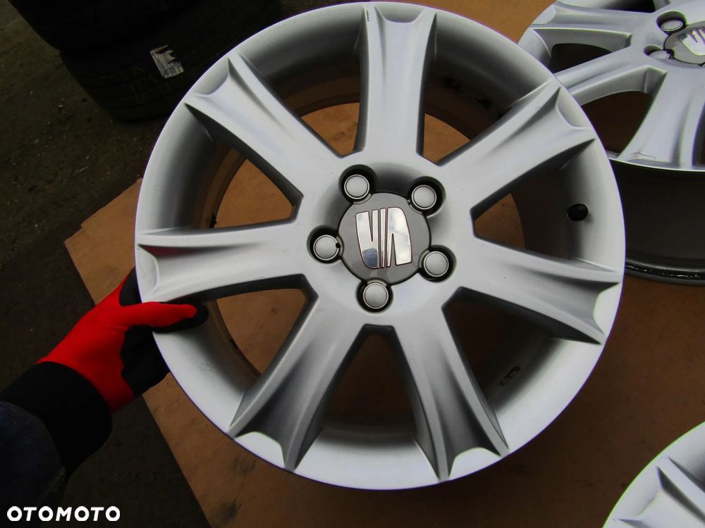 4x Felgi Aluminiowe 17 Seat Leon Altea VW Caddy Golf V VI T4 Jetta Skoda Octavia II 7 j 5x112 ET54 piasta 57,1 nr oryginału 1P0601025J - 16