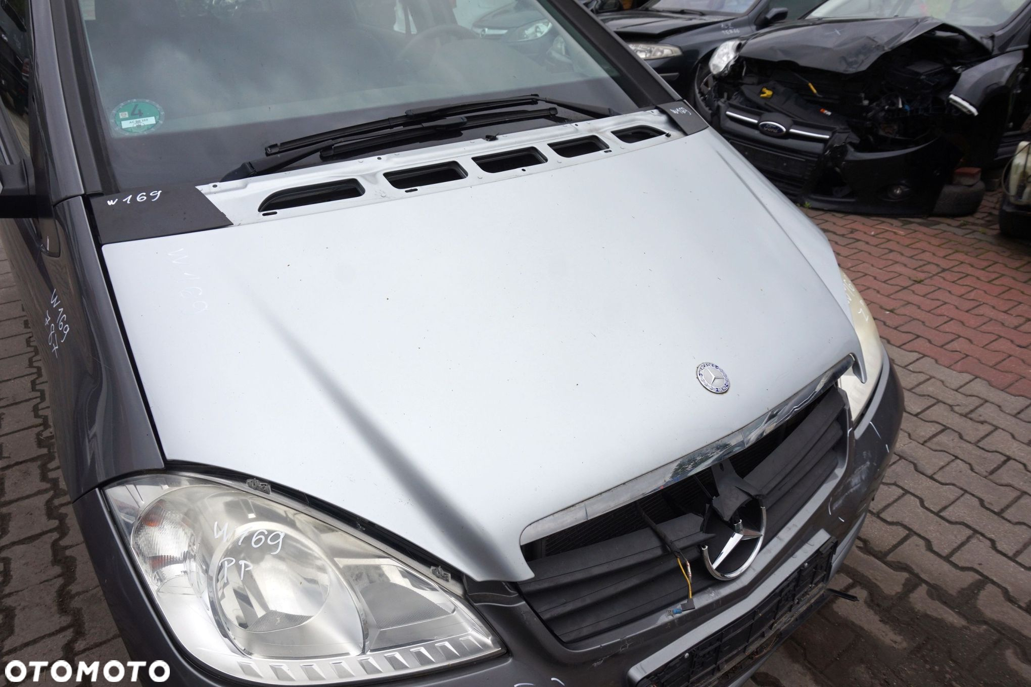 MASKA ZDERZAK BŁOTNIKI LAMPY A-KLASA W169 LIFT 787  MERCEDES 2008-2012 SREBRNY PRZÓD KOMPLETNY - 4