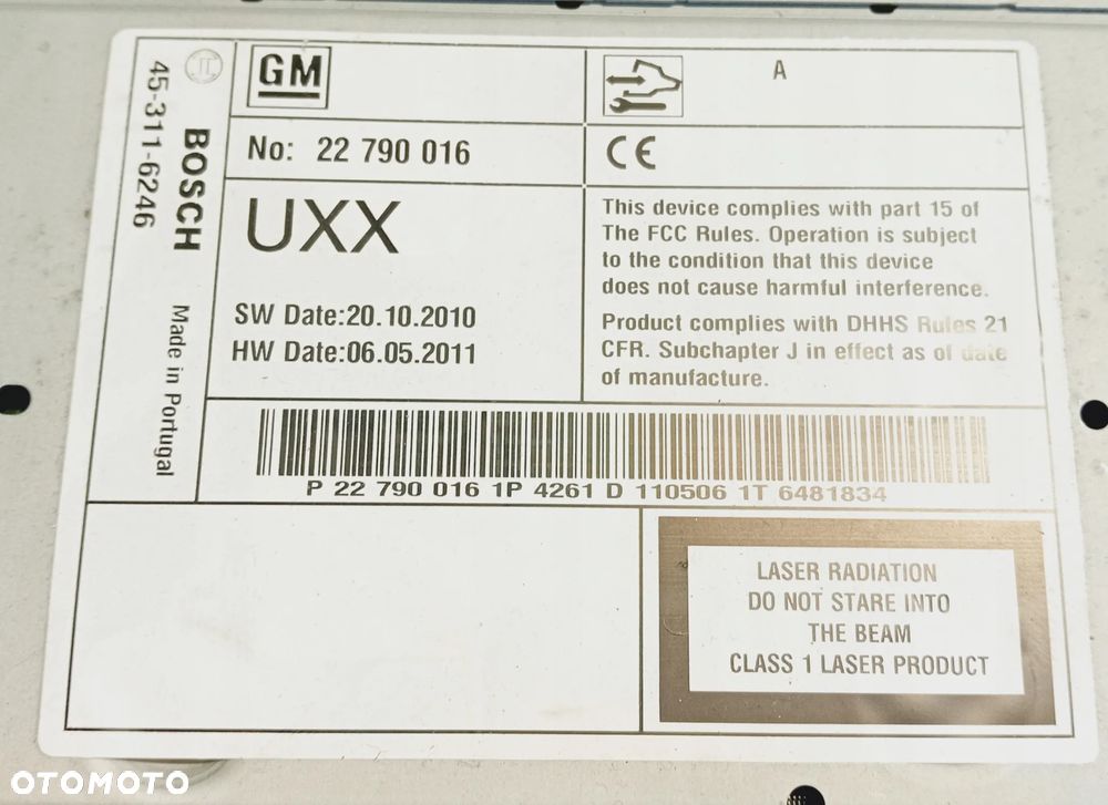 Radio Opel Astra J - 7