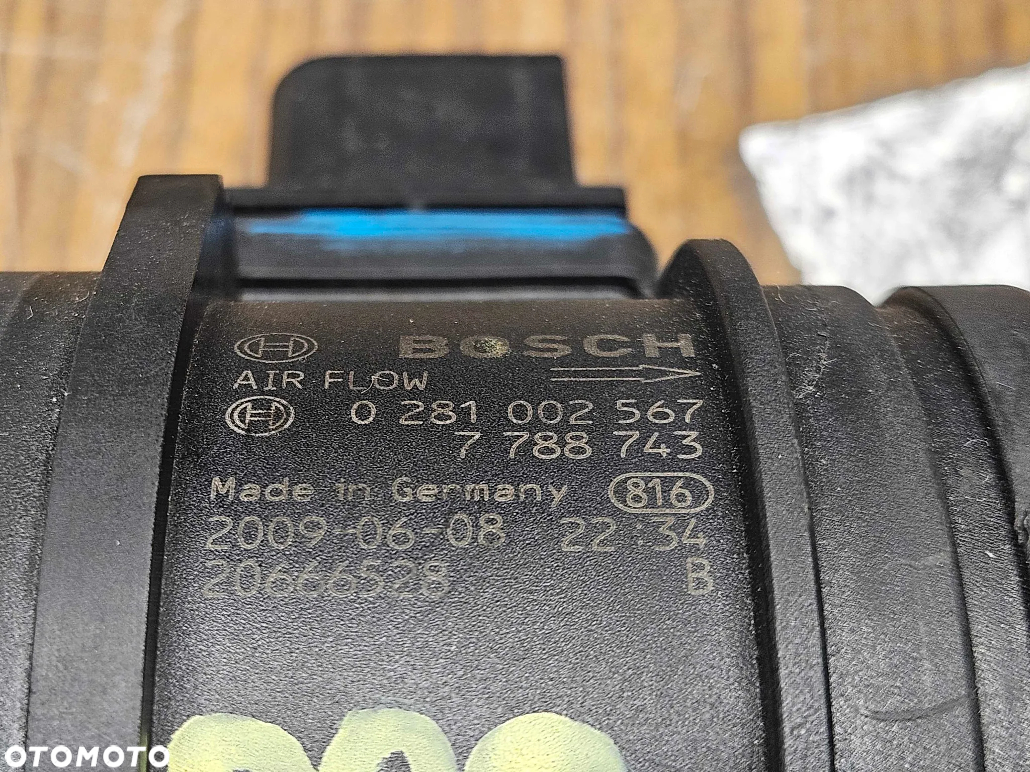 Przeplywka 0281002567 7788743 Przeplywomierz BOSCH Czujnik Powietrza 2.0 D N47 BMW 1 3 5 E81 E87 E90 E91 E92 E60 E61 - 2