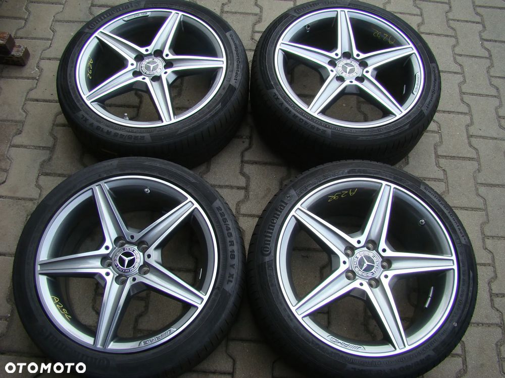 a292 5x112 Mercedes Benz w205 przód 7,5jx18 225/45 tył 8,5Jx18 245/40 lato czujniki - 1