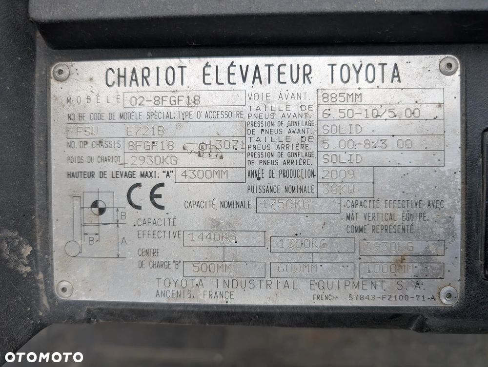 Toyota 02-8FGF18 - 8