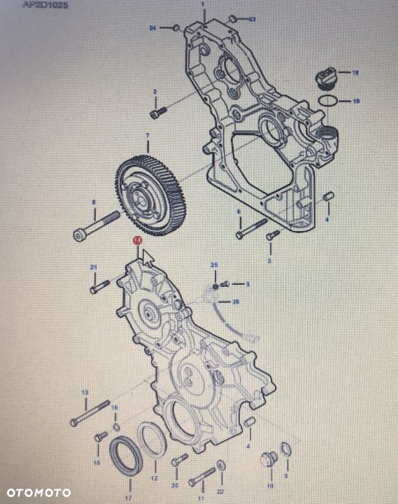 FENDT V837074707/Fendt przednia pokrywa obudowy przekładni/Fendt 6335C - 1