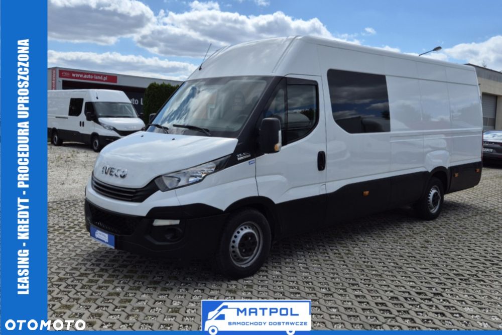Iveco Daily 35S16 Hi-Matic L4H2, Brygadówka 7 osób, MAXI blaszak, HAK 3.5T, klimatyzacja - 1