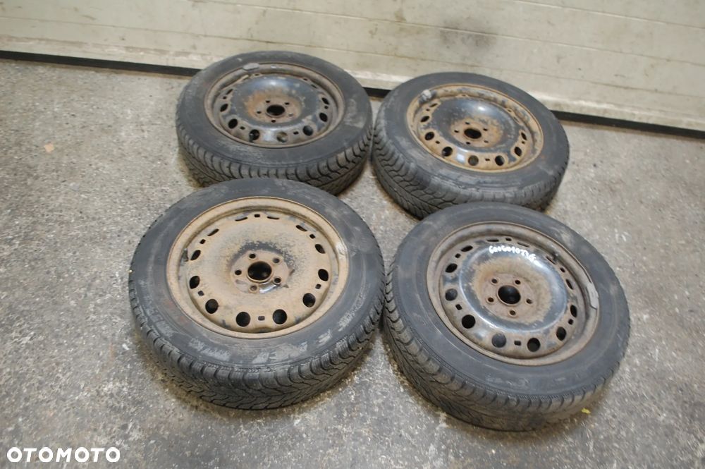 6Q0601027G KOŁA FELGI STALOWE + OPONY ZIMOWE 185/60R15 FRIGO 2020R. 5x100 ET43 6J SEAT IBIZA III VW SKODA AUDI - 1