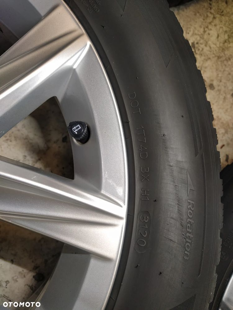 VW TIGUAN PASSAT GOLF JETTA SCIROCCO ARTEON 7X18 ORYGINALNE FELGI ALUMINIOWE R18 ET43 OPONY HANKOOK ZIMA 235/55 KOŁA KOMPLET - 6