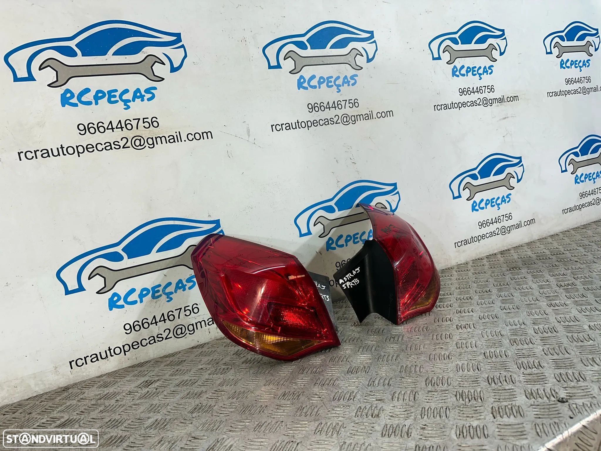 .Conjunto Farolins Led Tras Traseiro Direito Esquerdo Original GM Opel Astra J 13306460 13306459 2009 - 2015 - 1