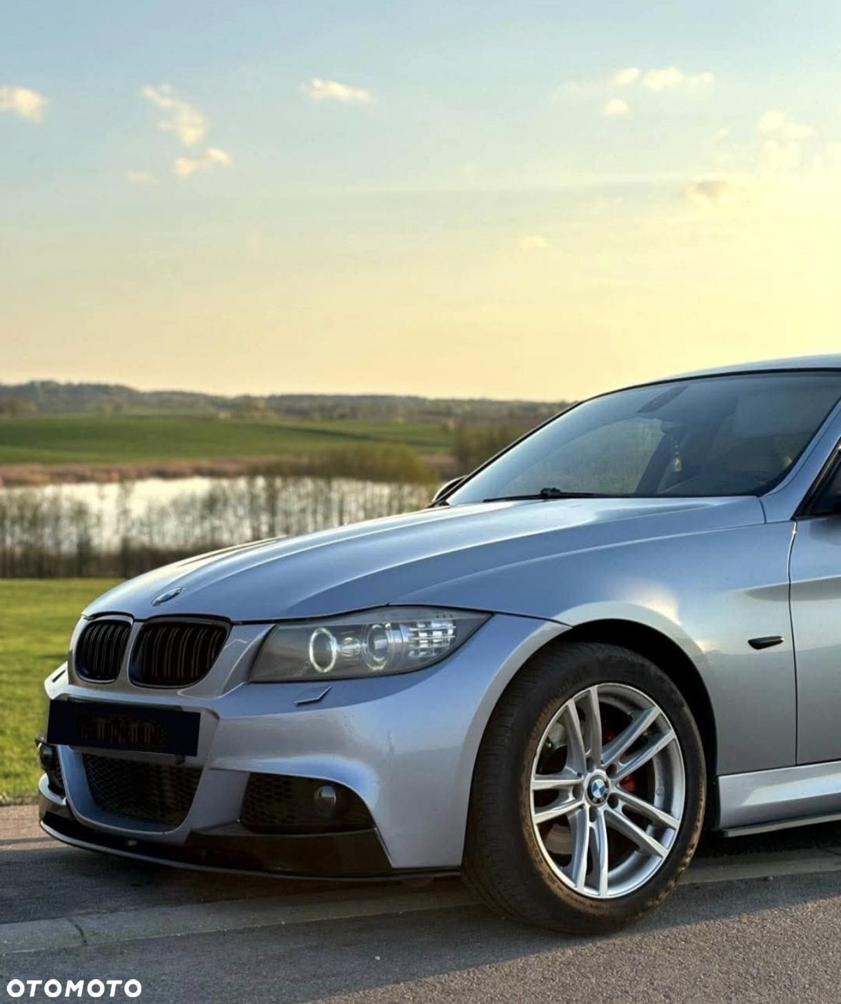 BMW E90 E91 LCI Przednia Dokładka Zderzaka Splitter Polift Czarny - 5
