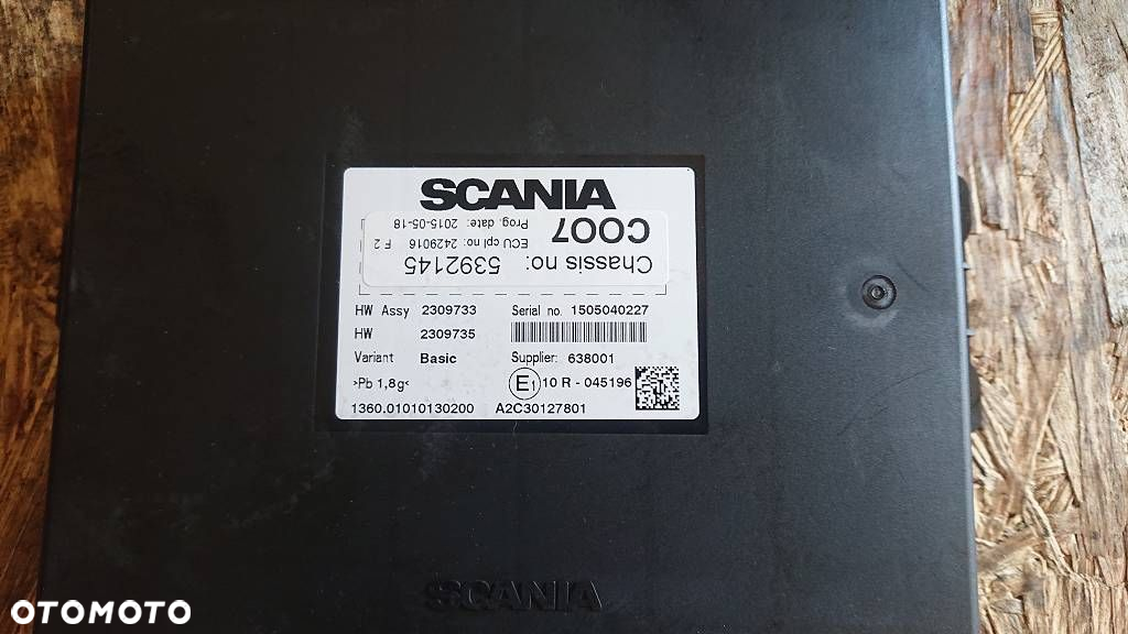 # SCANIA V8 R S XPI DC16 2015r KOMPUTER STEROWNIK MODUŁ KOORDYNATOR COO7 2429016 2309733 2309735 - 2
