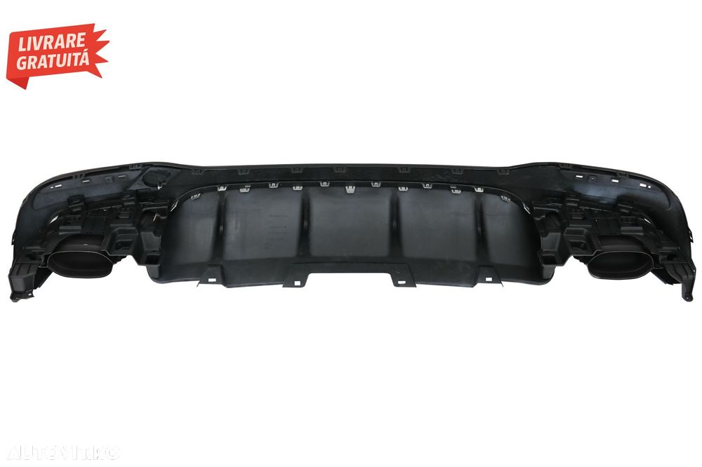 Difuzor Bara Spate cu Ornamente Evacuare Mercedes GLE W166 SUV Sport Line (2015-20- livrare gratuita - 4