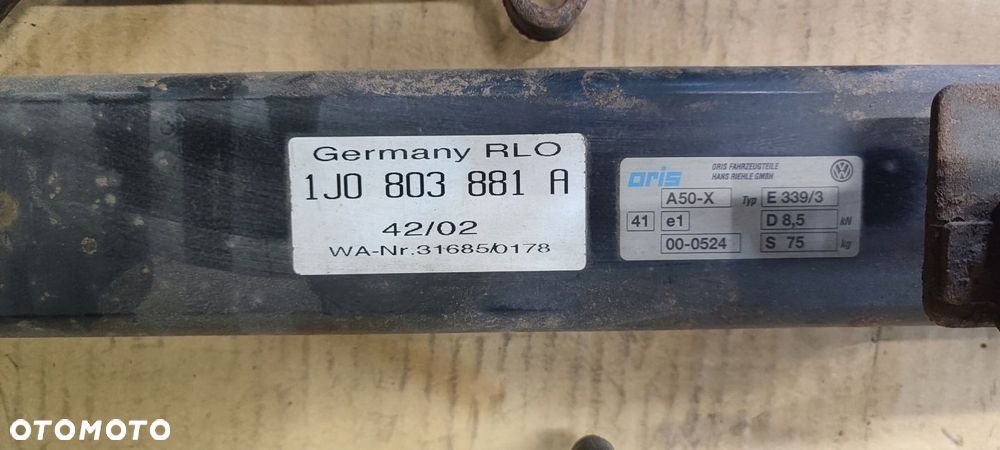 VW GOLF IV 4 HAK HOLOWNICZY WYPINANY  KLUCZYK HB KOMPLETNY - 4