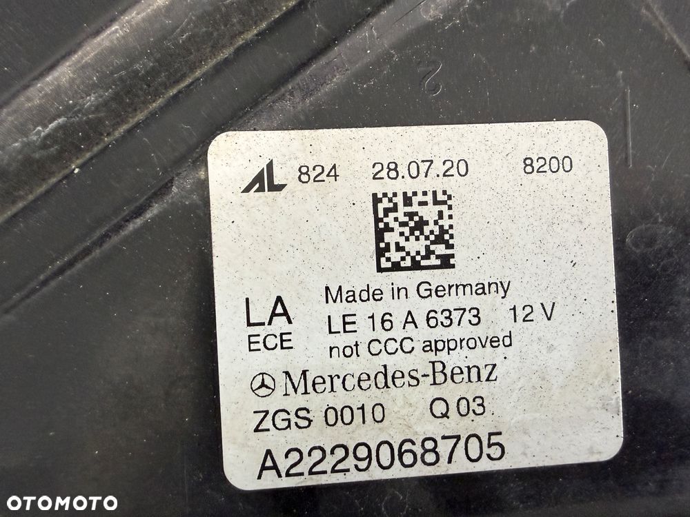 Reflektor lampa przednia lewa Mercedes S W222 A222 Multibeam LIFT - 5